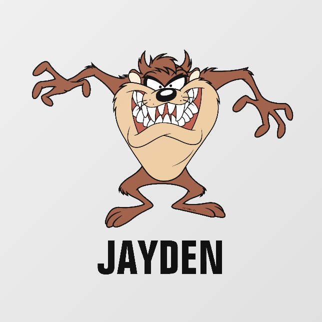 TAZ™ Arms Wide | Add Your Name Wall Decal (Front)