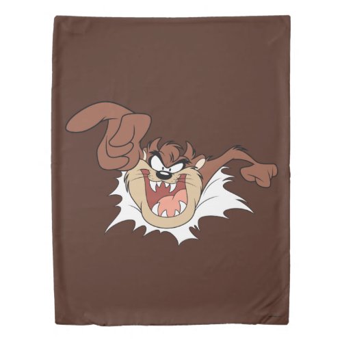 TAZ Bursting Through Page Duvet Cover