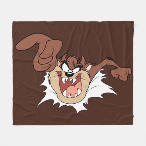 TAZ Bursting Through Page Fleece Blanket