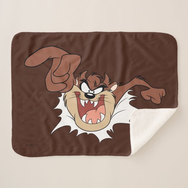 TAZ™ Bursting Through Page Sherpa Blanket (Front (Horizontal))