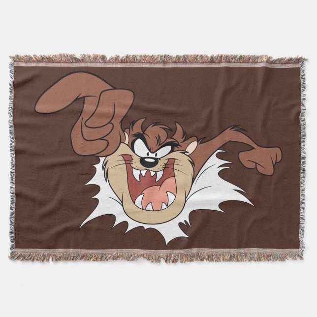 TAZ™ Bursting Through Page Throw Blanket (Front)