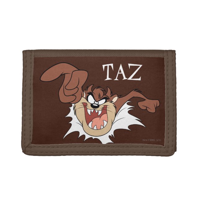 TAZ™ Bursting Through Page Tri-fold Wallet (Front)