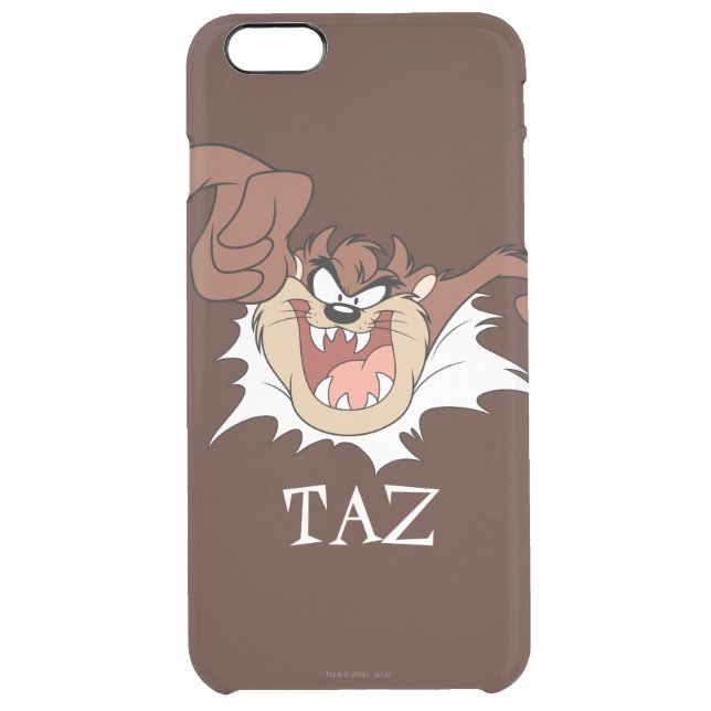 TAZ™ Bursting Through Page Uncommon iPhone Case (Back)