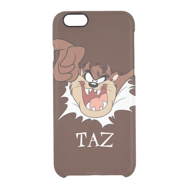 TAZ™ Bursting Through Page Uncommon iPhone Case (Back)