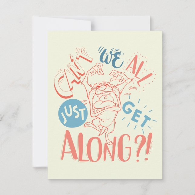 TAZ™ | Can't we all just get along?! Note Card (Front)