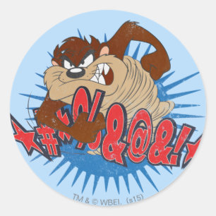 TAZ™ Censored Classic Round Sticker