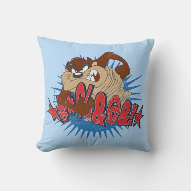 TAZ™ Censored Throw Pillow (Front)