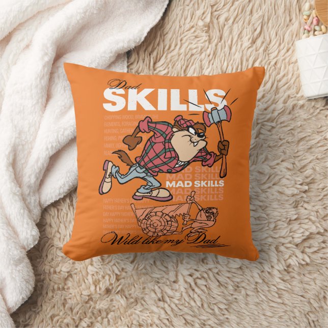 TAZ™ - Dad Skills Throw Pillow (Blanket)