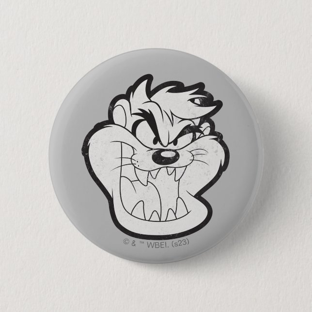 TAZ™ Evil Grin Badge Button (Front)