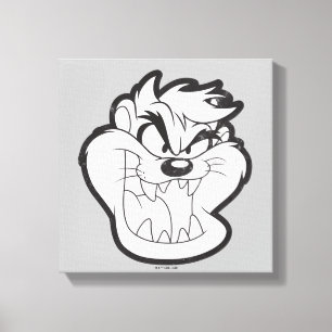 TAZ™ Evil Grin Badge Canvas Print