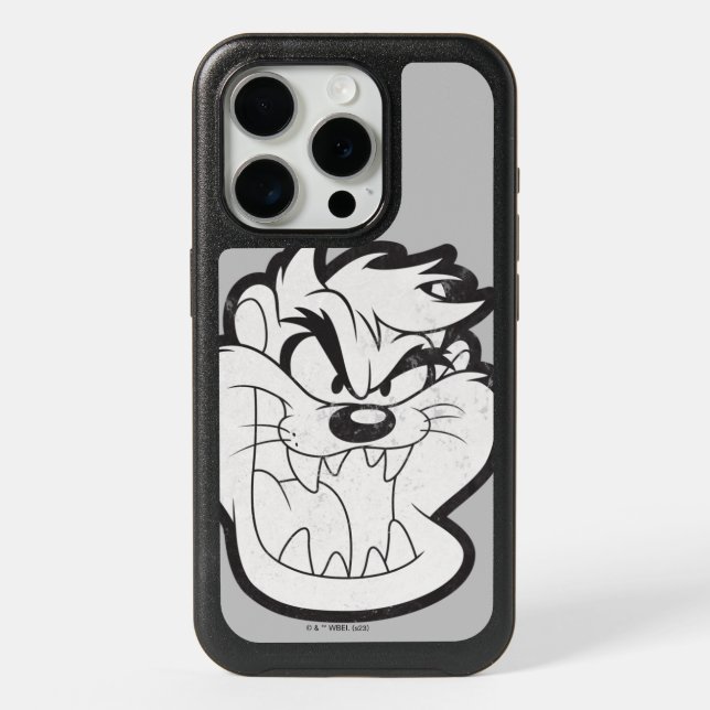 TAZ™ Evil Grin Badge iPhone 15 Pro Case (Back)