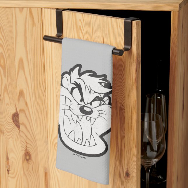 TAZ™ Evil Grin Badge Kitchen Towel (Thirds Fold)