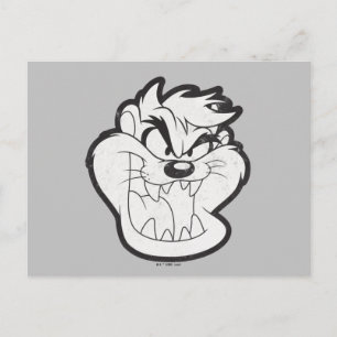TAZ™ Evil Grin Badge Postcard