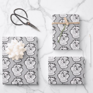TAZ™ Evil Grin Badge Wrapping Paper Sheets