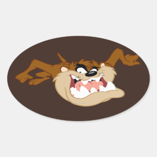 TAZ™ Evil Grin Oval Sticker