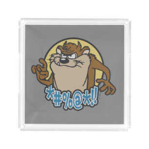 TAZ™ Expletive Circle Graphic Acrylic Tray