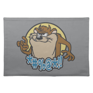 TAZ™ Expletive Circle Graphic Cloth Placemat