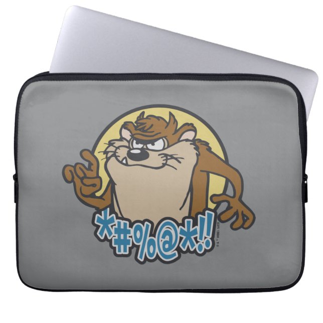 TAZ™ Expletive Circle Graphic Laptop Sleeve (Front)