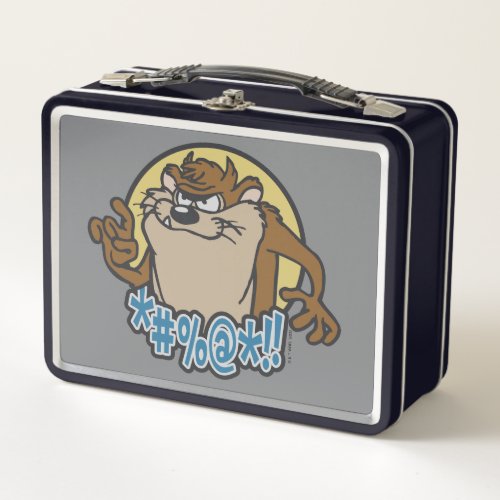 TAZâ Expletive Circle Graphic Metal Lunch Box