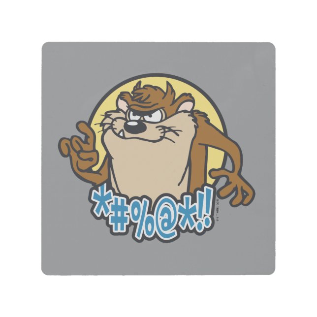 TAZ™ Expletive Circle Graphic Metal Print (Front)