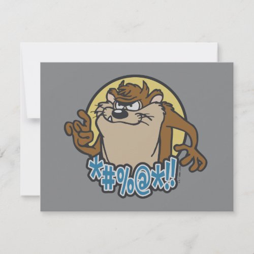 TAZ Expletive Circle Graphic Note Card