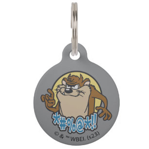 TAZ™ Expletive Circle Graphic Pet ID Tag