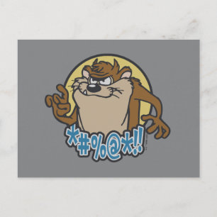 TAZ™ Expletive Circle Graphic Postcard