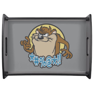 TAZ™ Expletive Circle Graphic Serving Tray