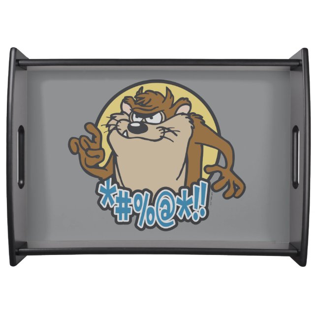 TAZ™ Expletive Circle Graphic Serving Tray (Front)