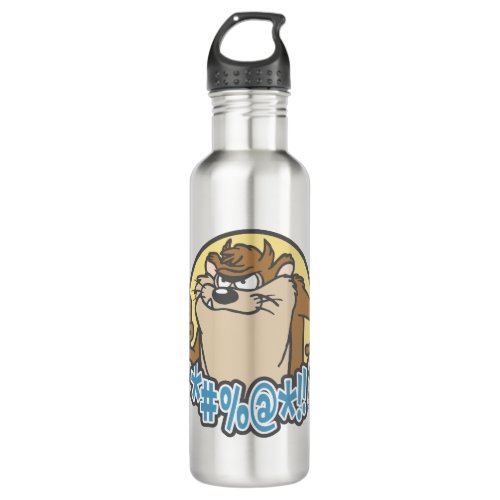 TAZ Expletive Circle Graphic Stainless Steel Water Bottle
