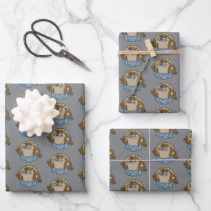 TAZ™ Expletive Circle Graphic Wrapping Paper Sheets