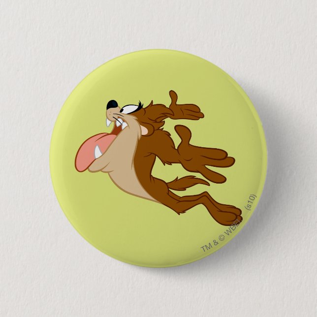 TAZ™ flying through the air Pinback Button (Front)