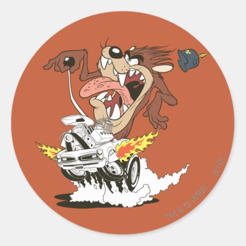 TAZ Furious Driving Classic Round Sticker