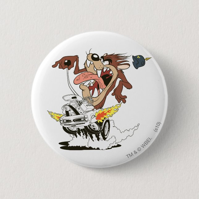 TAZ™ Furious Driving Pinback Button (Front)