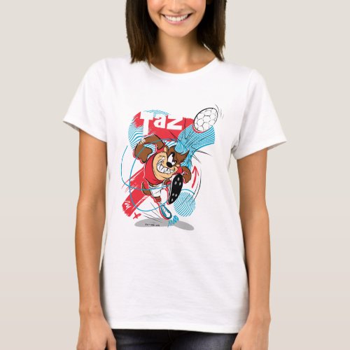 TAZ Headbutting Soccer Ball T_Shirt