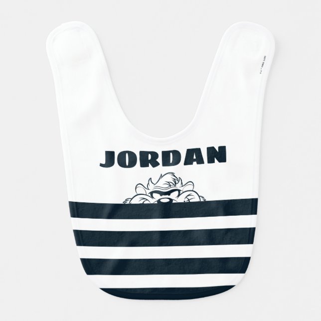 TAZ™ Hiding In Stripes Baby Bib (Front)