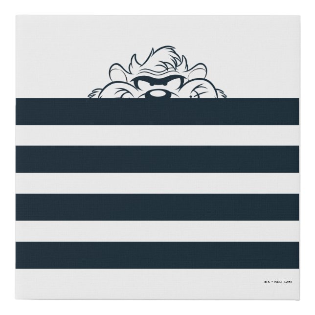 TAZ™ Hiding In Stripes Faux Canvas Print (Front)