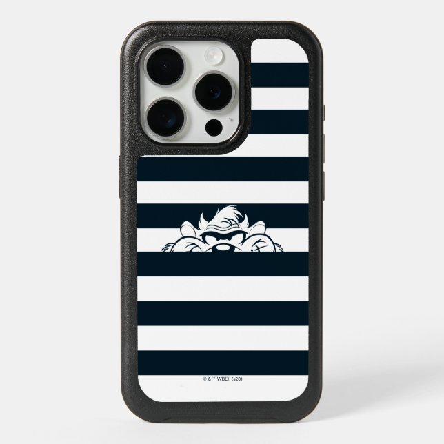 TAZ™ Hiding In Stripes iPhone 15 Pro Case (Back)