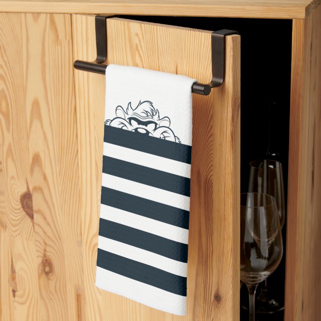 TAZ™ Hiding In Stripes Kitchen Towel (Thirds Fold)