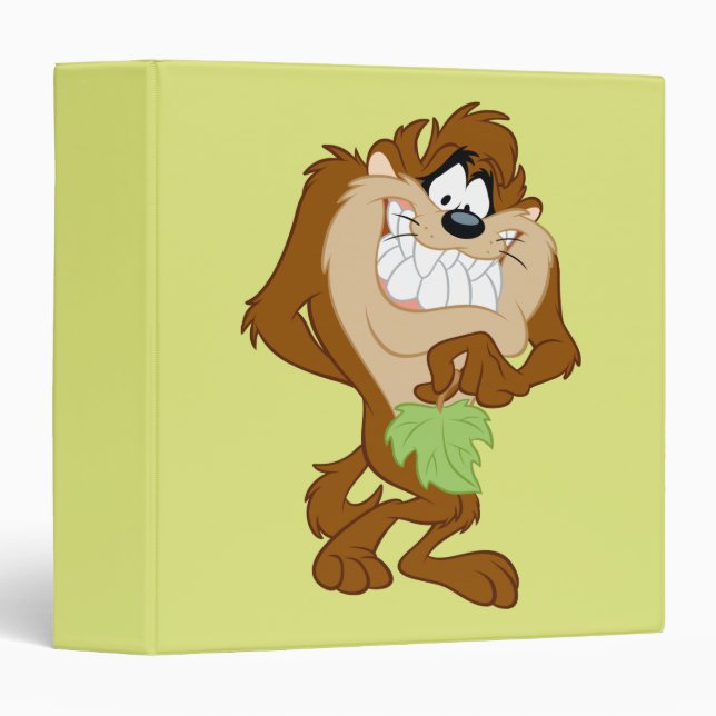 TAZ™ holding a leaf Binder (Front/Spine)
