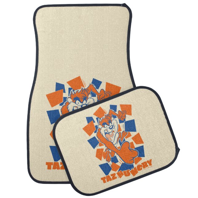 TAZ™ Hungry Smashing Through Checker Car Floor Mat (Set)