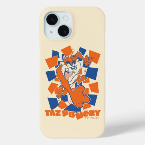 TAZ Hungry Smashing Through Checker iPhone 15 Case