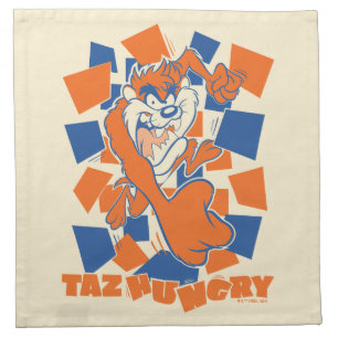 TAZ™ Hungry Smashing Through Checker Cloth Napkin