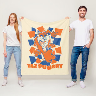 TAZ™ Hungry Smashing Through Checker Fleece Blanket