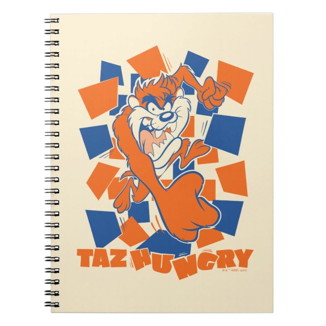 TAZ™ Hungry Smashing Through Checker Notebook (Front)