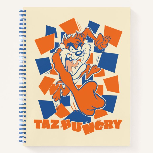 TAZ™ Hungry Smashing Through Checker Notebook (Front)