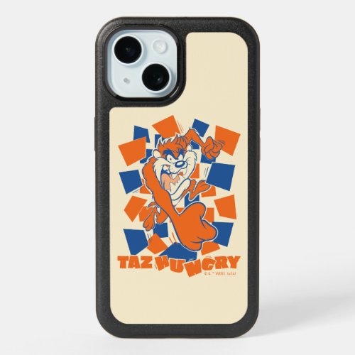 TAZ Hungry Smashing Through Checker iPhone 15 Case