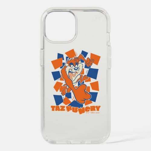 TAZ Hungry Smashing Through Checker iPhone 15 Case