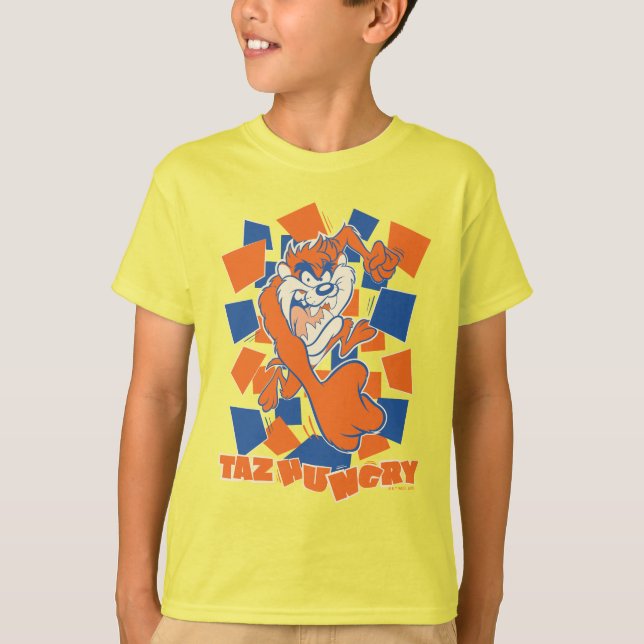 TAZ™ Hungry Smashing Through Checker T-Shirt (Front)