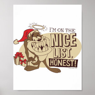 Taz Im On The Nice List Poster